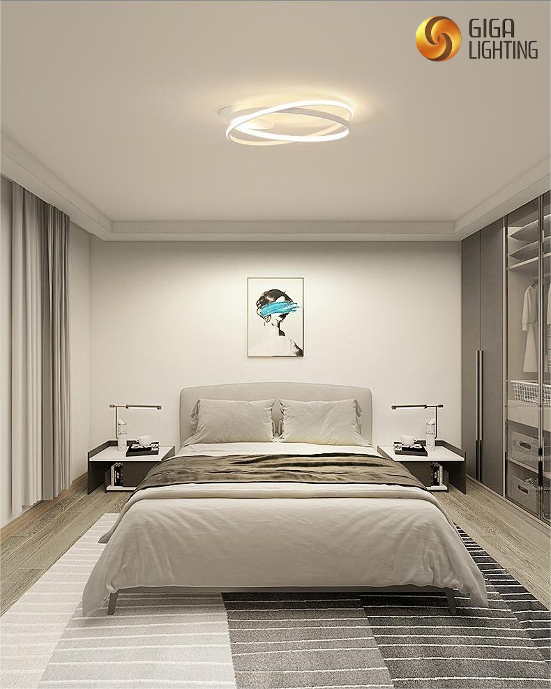 Anillo de luz geométrico minimalista para comedor, farol Led, lámparas de techo para sala de estar, dormitorio, estudio, creativo, moderno y sencillo