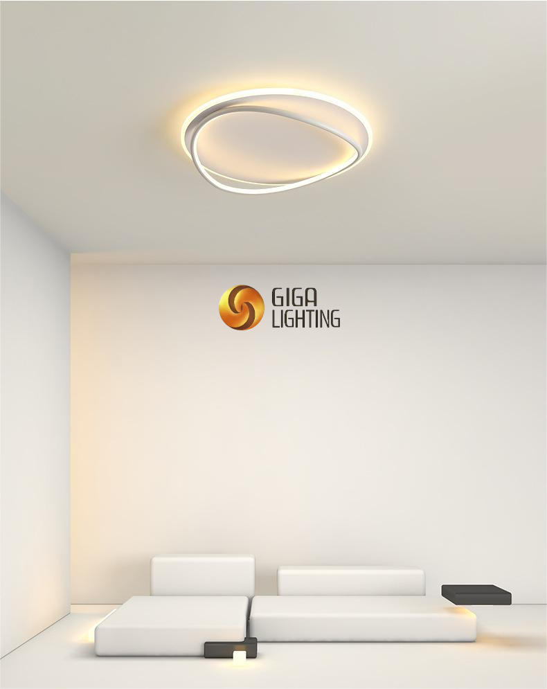 Lámpara de baño minimalista creativa sin parpadeo, luz de techo led