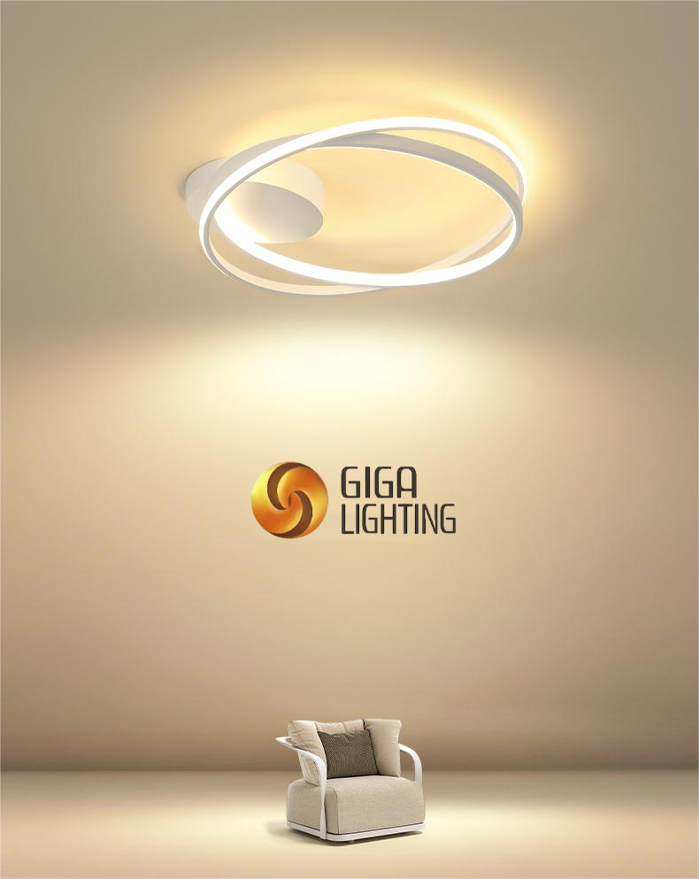 Anillo de luz geométrico minimalista para comedor, farol Led, lámparas de techo para sala de estar, dormitorio, estudio, creativo, moderno y sencillo