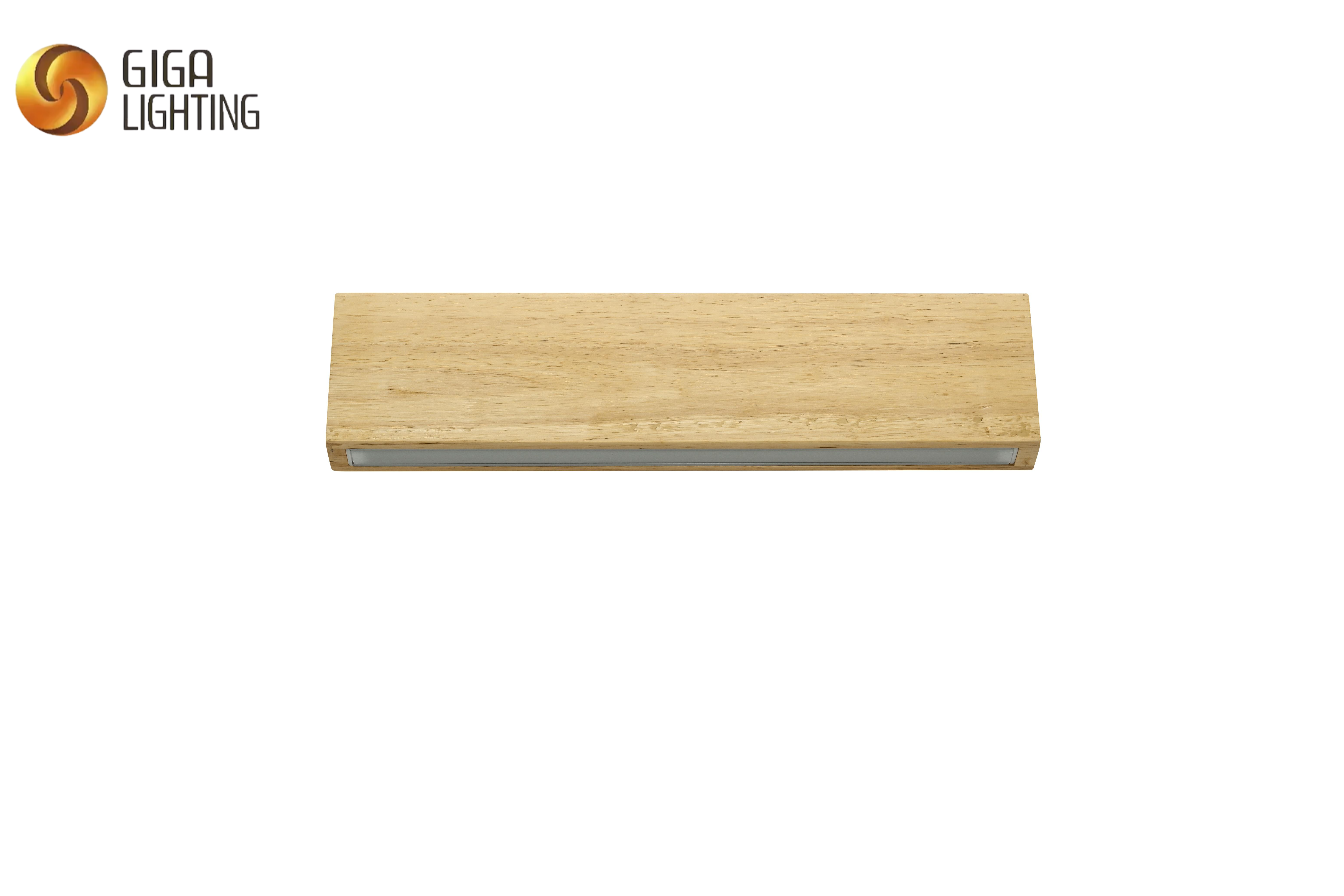 Aplique de pared con forma rectangular LED de estilo moderno de madera CB home hotel