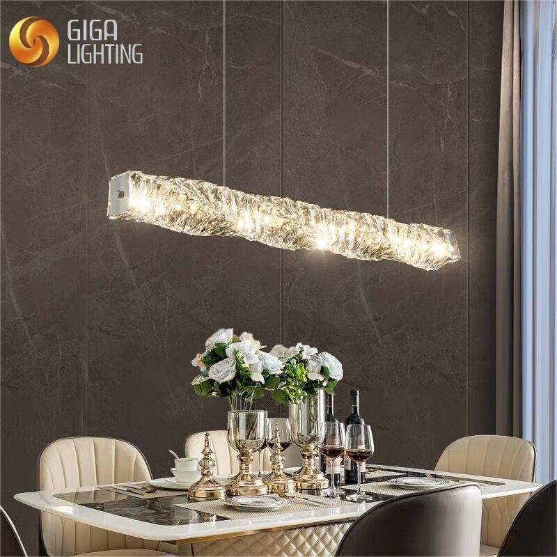 Lámpara led de cristal para interior del hogar, hotel, restaurante de lujo, arte moderno 