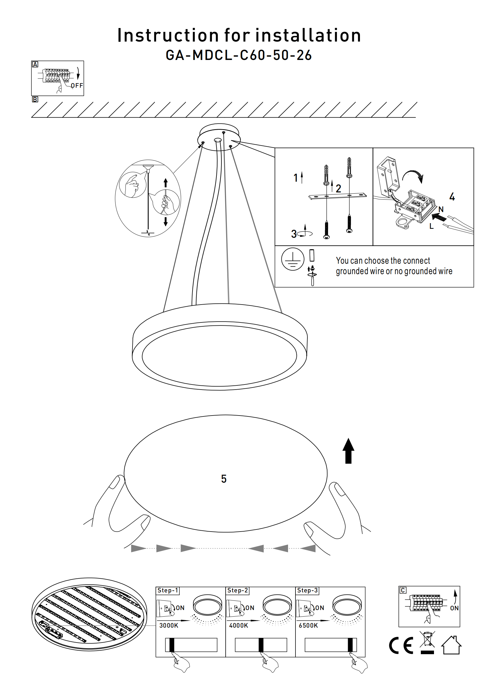 Instrucciones de instalación para GA-MDCL-C60-50-26(2)_00