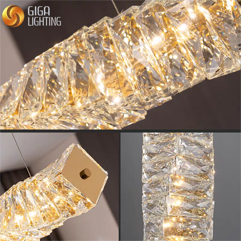 Lámpara led de cristal para interior del hogar, hotel, restaurante de lujo, arte moderno 