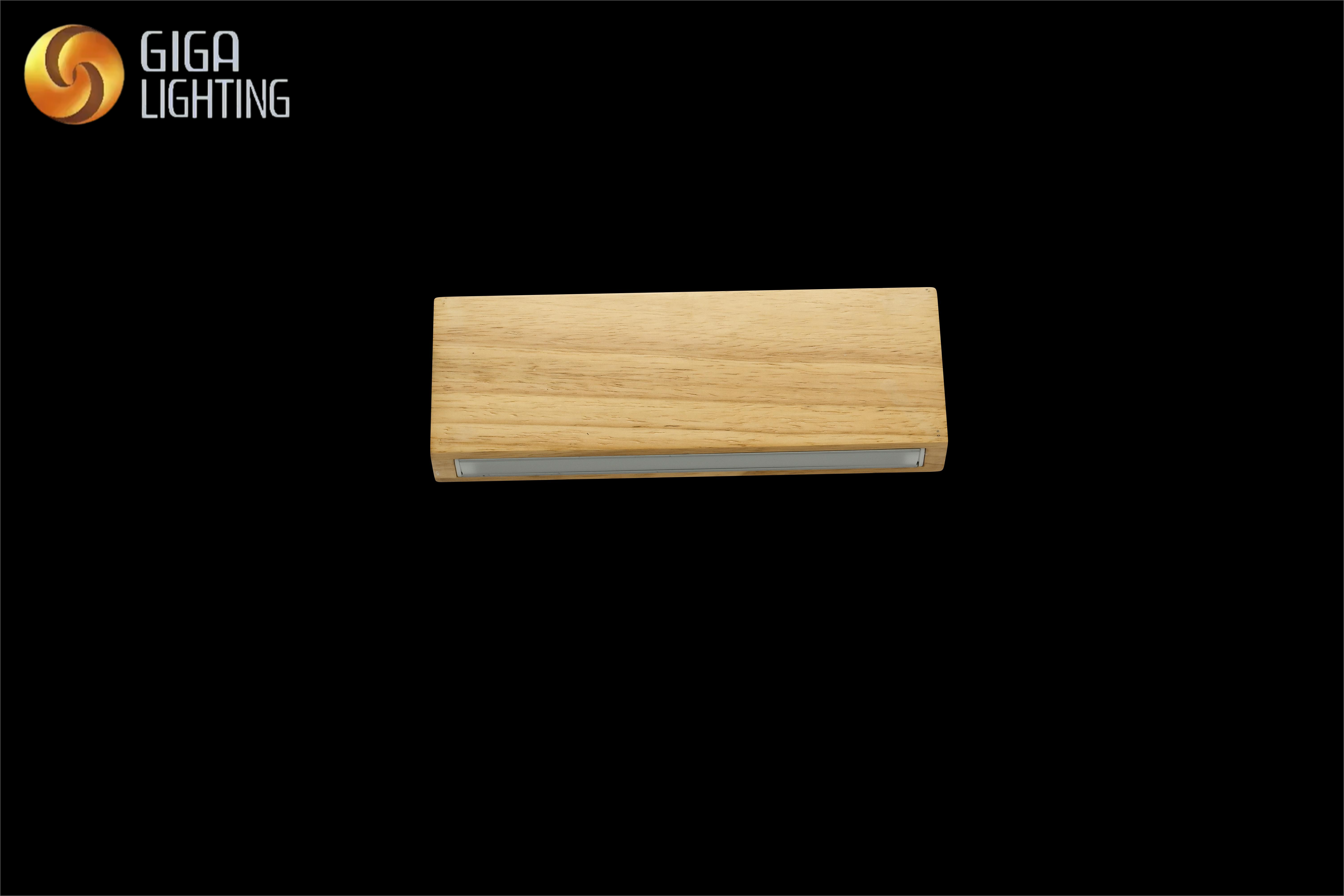 Aplique de pared con forma rectangular LED de estilo moderno de madera CB home hotel