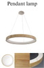 accesorio de iluminación decorativa nórdica lámpara colgante de madera LED dormitorio de estar en el hogar