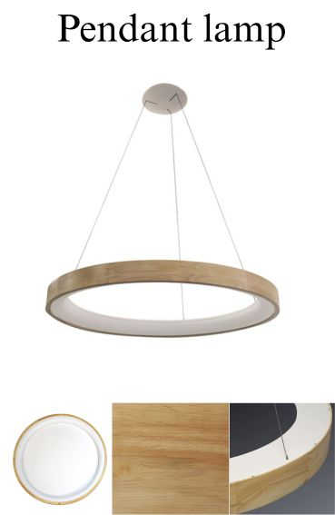 accesorio de iluminación decorativa nórdica lámpara colgante de madera LED dormitorio de estar en el hogar