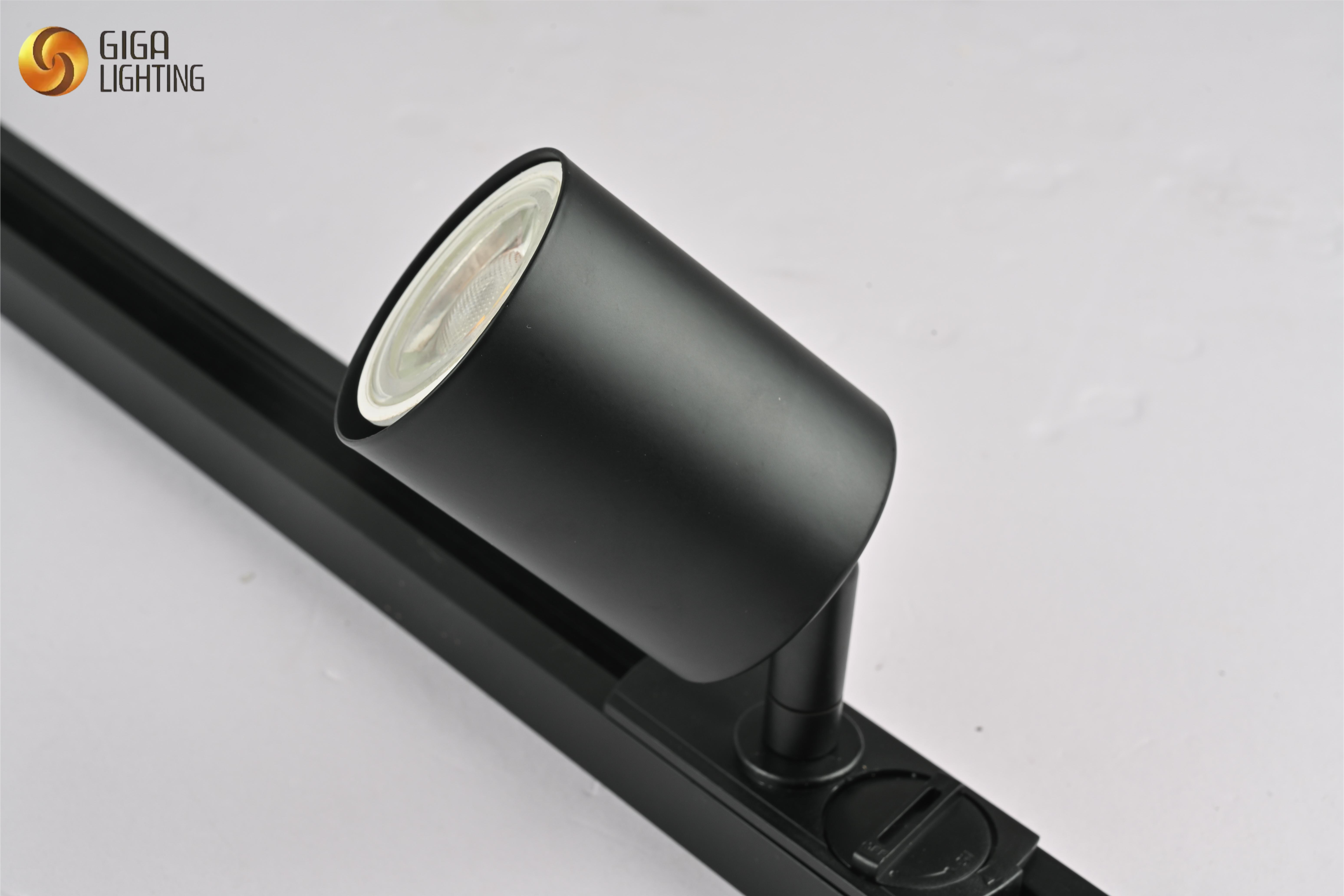 Focos de techo de producción a granel CE VDE Foco de techo redondo negro mate giratorio ajustable, casquillo GU10, luz de techo montada en superficie de aluminio Lámpara de techo Downlight