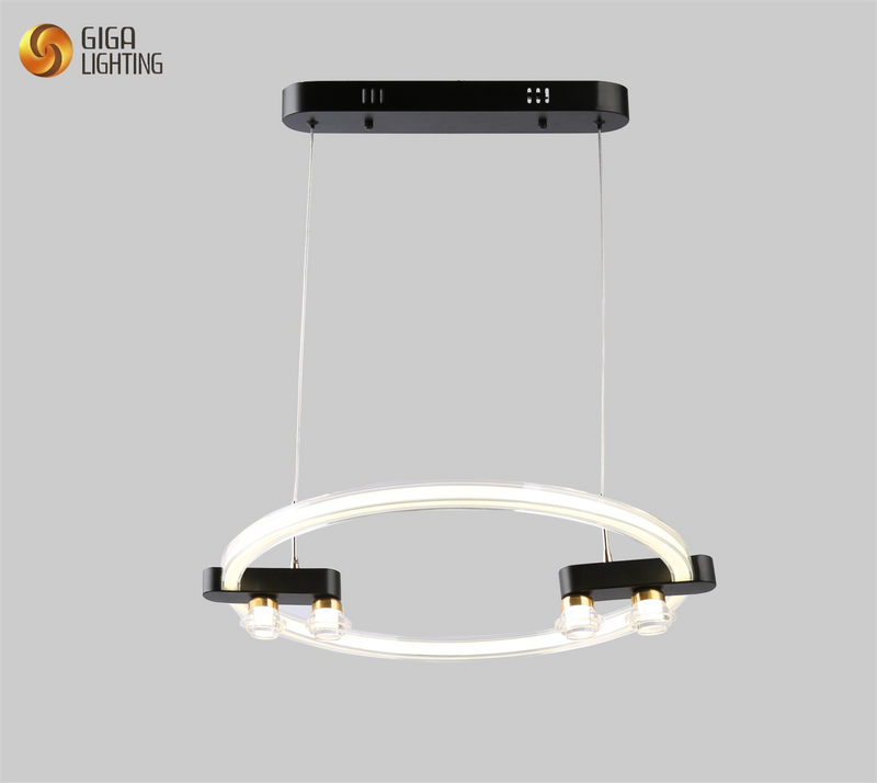 CE TUV VDE anillo redondo LED transparente Lámparas colgantes anillo redondo acrílico luces colgantes transparentes - Atraiga clientes Mejore la visibilidad Maximice las ganancias Soluciones de iluminación duraderas y eficientes