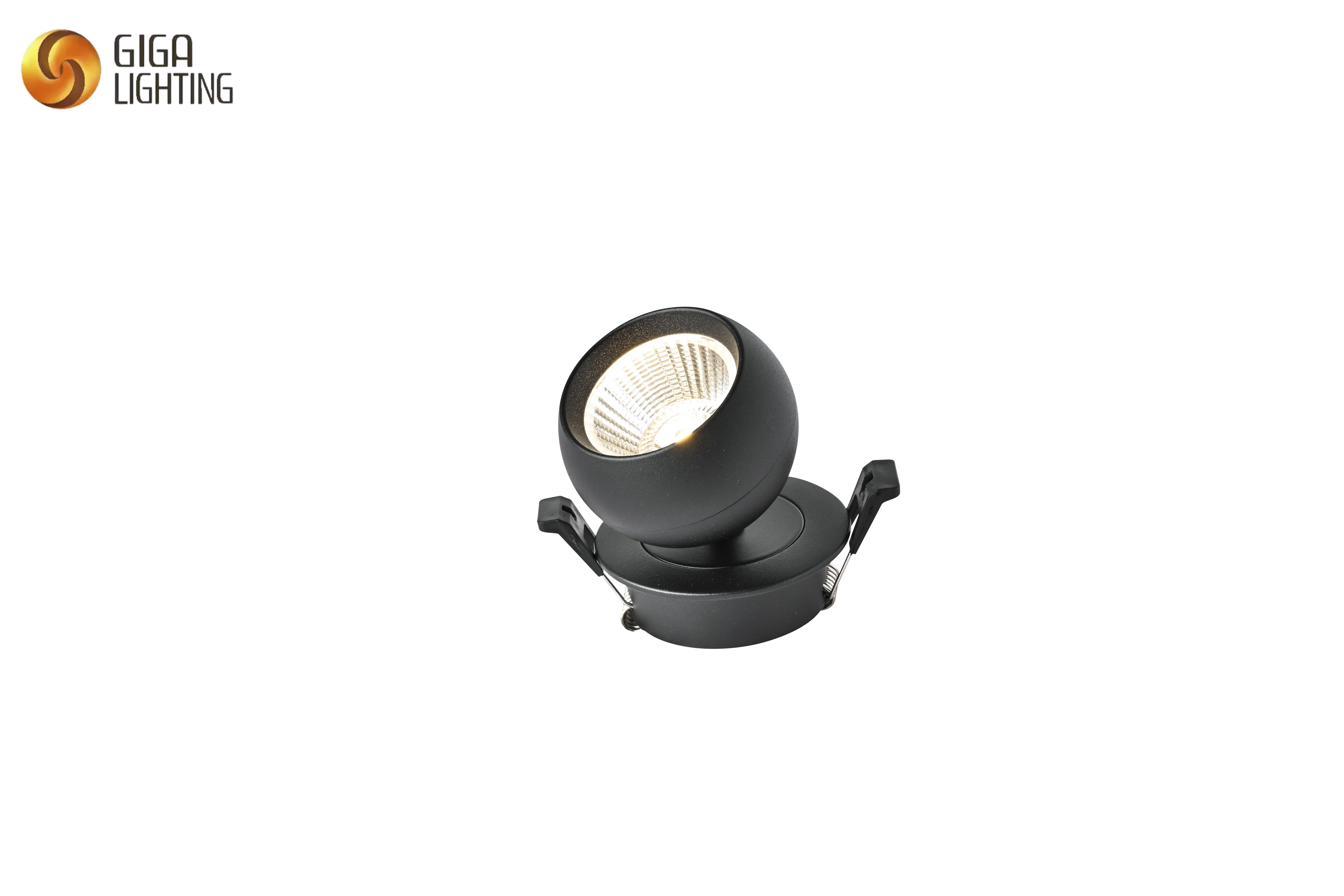 Foco empotrable CE Foco de techo blanco, GU10 Luz de techo giratoria, Foco de pared de techo LED industrial moderno Interior en globo para cocina, dormitorio, sala de estar, oficina, pasillo