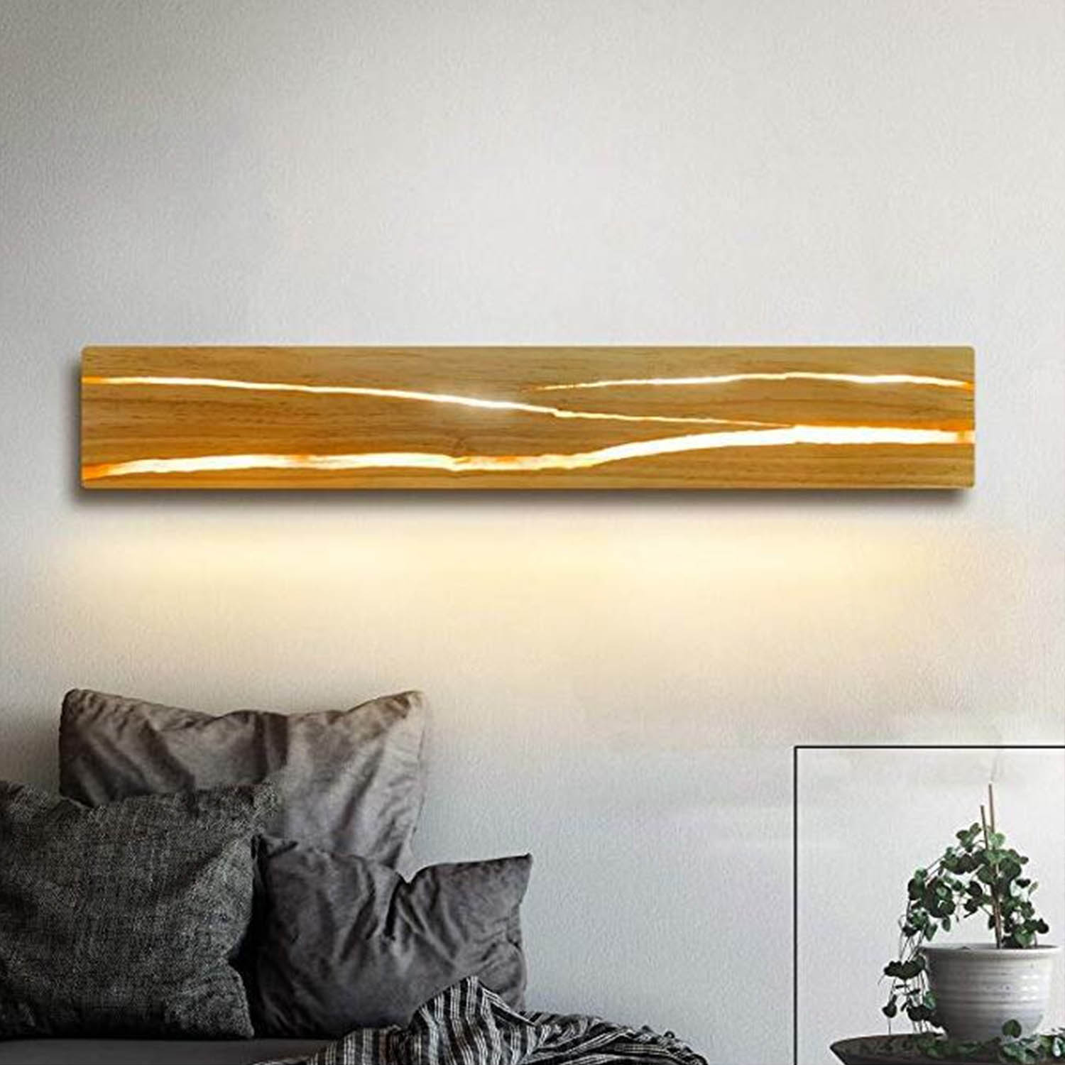 Linspiration Lighting LED luz de pared arte iluminación led para decoración de pared fondo de sofá puede personalizarse por más tiempo