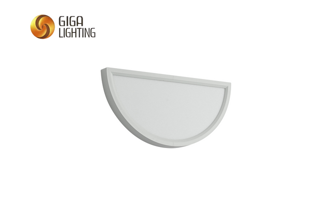 Lámpara de pared con panel de luna semicircular CB EMC, luces de baño 3CCT, luces de techo redondas IP40 ultrafinas