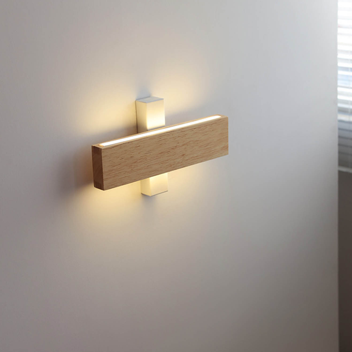 Aplique giratorio de madera LED rectangular moderno giratorio de pared LED de lámpara LED CE ROHS