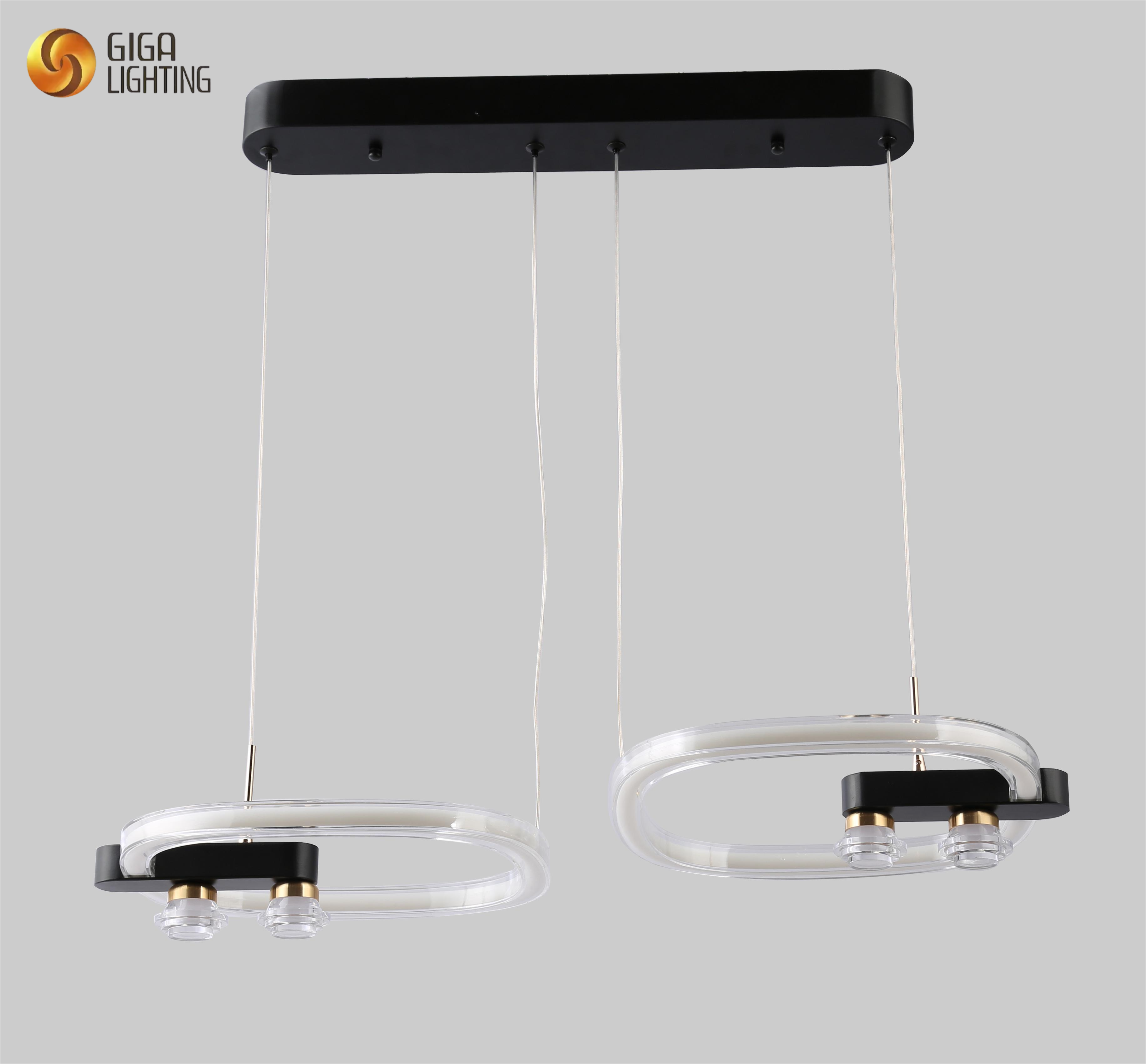 CE TUV VDE anillo redondo LED transparente Lámparas colgantes anillo redondo acrílico luces colgantes transparentes - Atraiga clientes Mejore la visibilidad Maximice las ganancias Soluciones de iluminación duraderas y eficientes